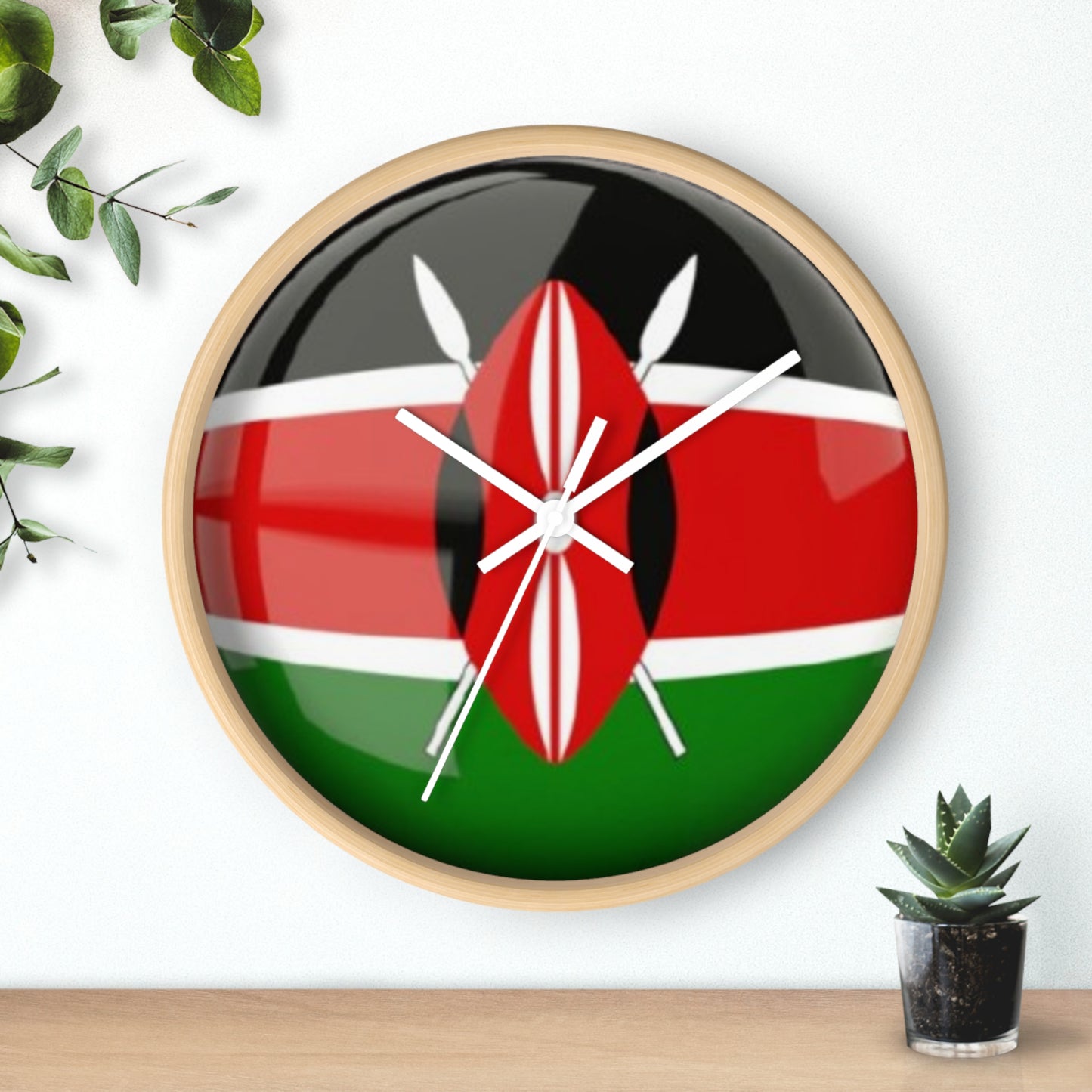 Kenyan flag Wall Clock
