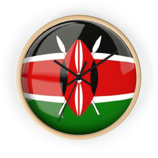 Kenyan flag Wall Clock