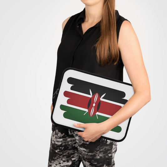 Kenyan Flag Laptop Sleeve, Stylish Laptop Case, Gift for Students, Computer Sleeve, Unique Tech Accessories