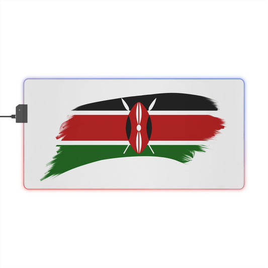 LED Gaming Mouse Pad - Kenyan flag theme