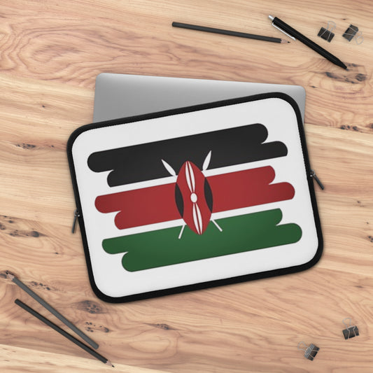 Kenyan Flag Laptop Sleeve, Stylish Laptop Case, Gift for Students, Computer Sleeve, Unique Tech Accessories