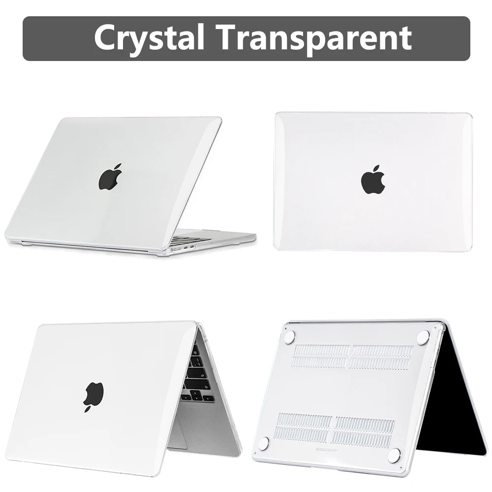 2025 Laptop Case For Apple Macbook Air 13.6 15 Inch For Mac M1 M2 M3 M4 Chip Pro 13 14 16 A2338 Air 13 A2337 A2179 Crystal Cover