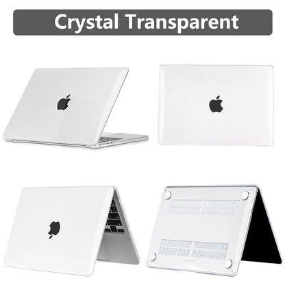 2025 Laptop Case For Apple Macbook Air 13.6 15 Inch For Mac M1 M2 M3 M4 Chip Pro 13 14 16 A2338 Air 13 A2337 A2179 Crystal Cover