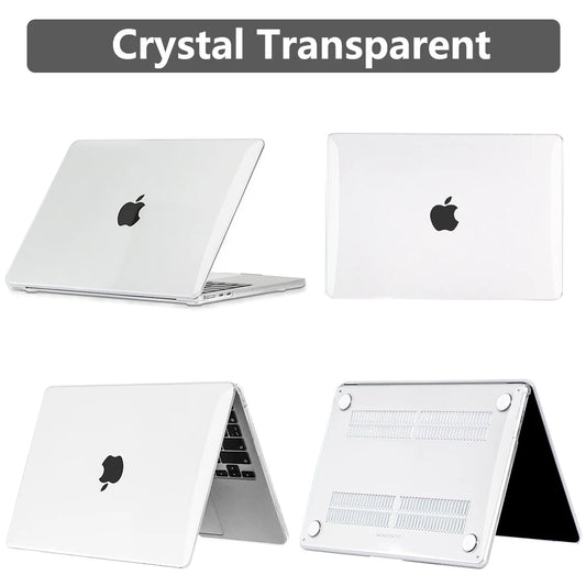 2025 Laptop Case For Apple Macbook Air 13.6 15 Inch For Mac M1 M2 M3 M4 Chip Pro 13 14 16 A2338 Air 13 A2337 A2179 Crystal Cover