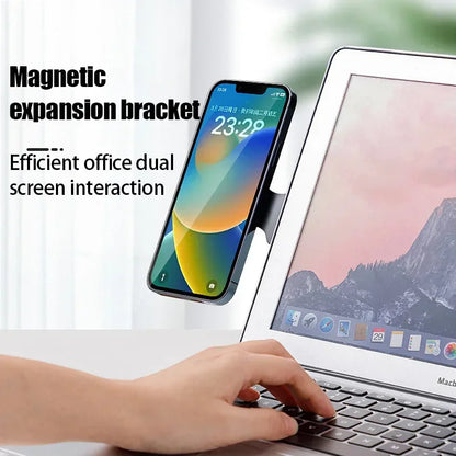 Magnetic Phone Holder Rotation Smartphone Laptop Back Mount for Magsafe iPhone 16 15 14 13 12 Pro Max Notebook Accessories Stand