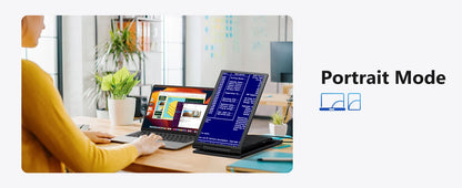 Amoudo 14 Inch Dual Laptop Monitor 1920*1080P IPS Portable Triple Monitor  with USB-C Port for 14-16.5" Laptops Windows/Mac Xbox