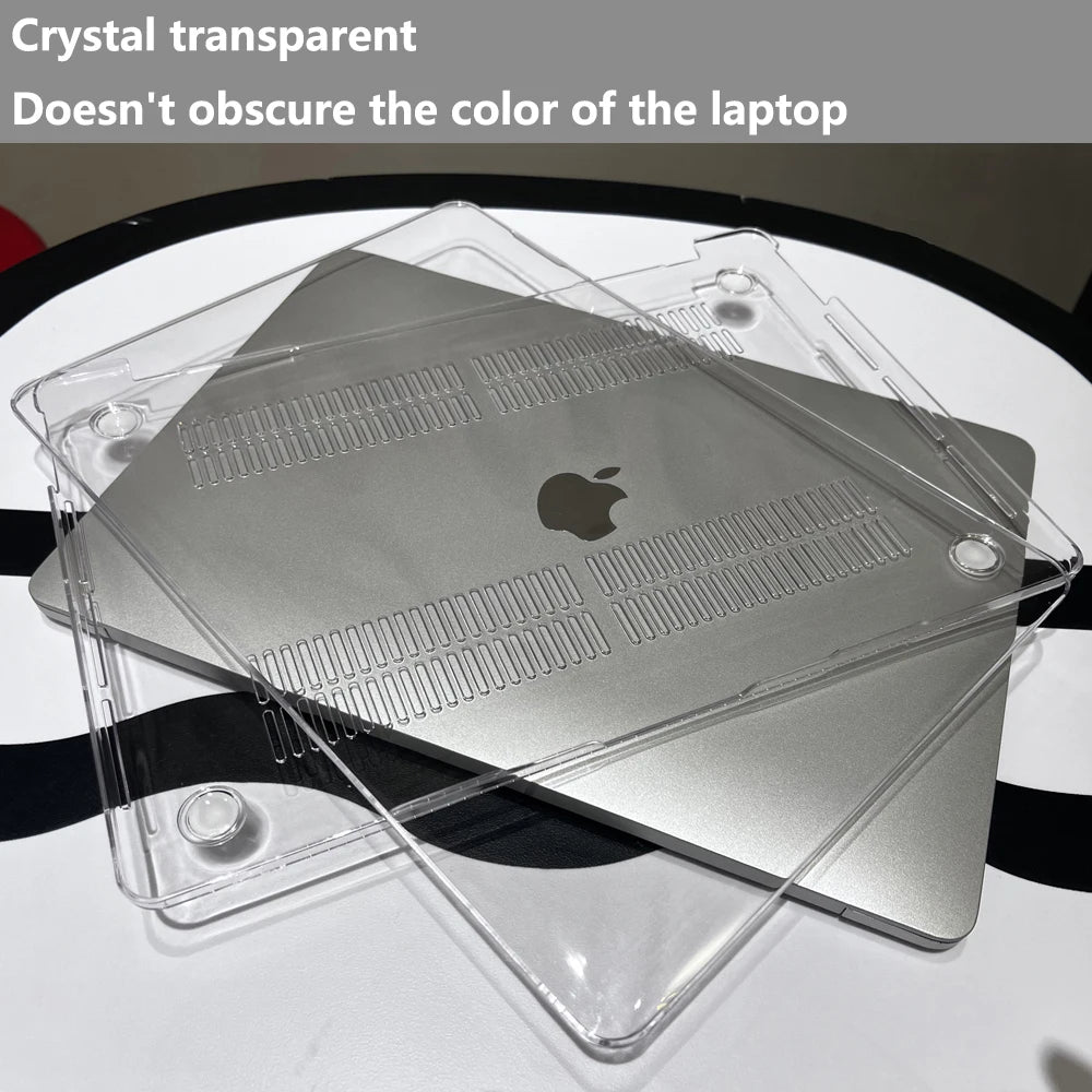 2025 Laptop Case For Apple Macbook Air 13.6 15 Inch For Mac M1 M2 M3 M4 Chip Pro 13 14 16 A2338 Air 13 A2337 A2179 Crystal Cover