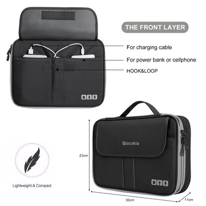 Travel Electronic Accessories Organizer, Storage Handbag Cable Organizer Bag Waterproof Carry Pouch for 11.6 Laptop,Tablet,Power