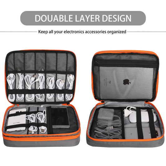 Travel Electronic Accessories Organizer, Storage Handbag Cable Organizer Bag Waterproof Carry Pouch for 11.6 Laptop,Tablet,Power
