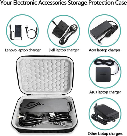 Hard Travel Gaming Laptop Charger Case Fit for ASUS ROG 150W/180W/200W/240W/280W/330W AC Adapter Cord Computer Accessories Case