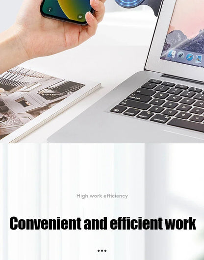 Magnetic Phone Holder Rotation Smartphone Laptop Back Mount for Magsafe iPhone 16 15 14 13 12 Pro Max Notebook Accessories Stand