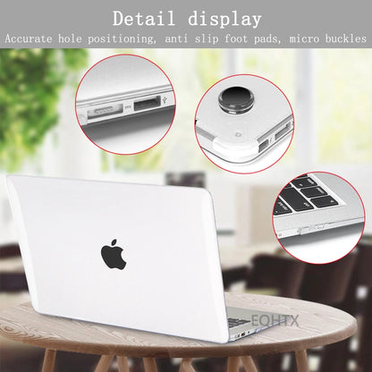 2025 Laptop Case For Apple Macbook Air 13.6 15 Inch For Mac M1 M2 M3 M4 Chip Pro 13 14 16 A2338 Air 13 A2337 A2179 Crystal Cover