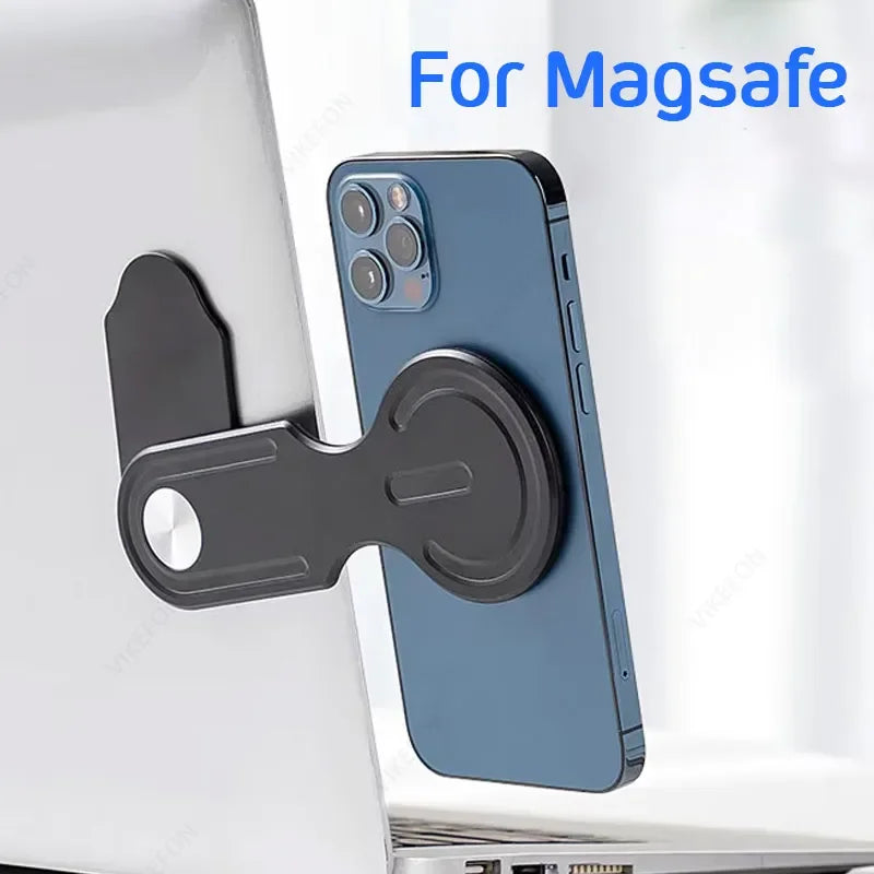 Magnetic Phone Holder Rotation Smartphone Laptop Back Mount for Magsafe iPhone 16 15 14 13 12 Pro Max Notebook Accessories Stand